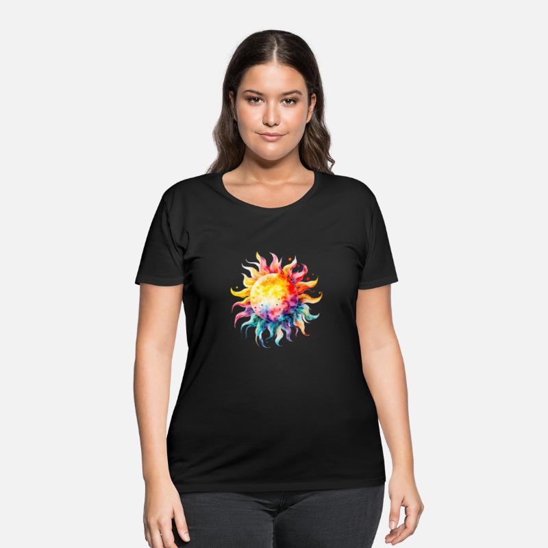 Abstract Sun Painting with Bright Colors