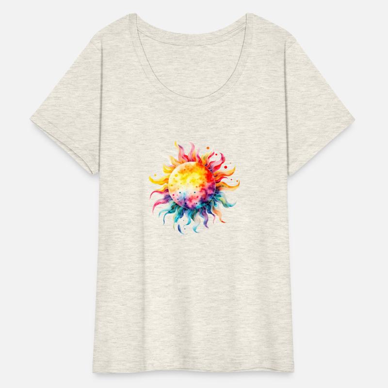 Abstract Sun Painting with Bright Colors