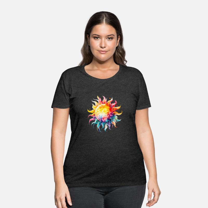 Abstract Sun Painting with Bright Colors