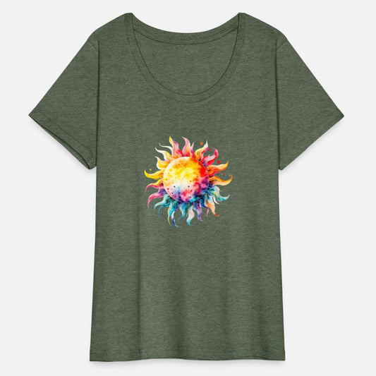 Abstract Sun Painting with Bright Colors
