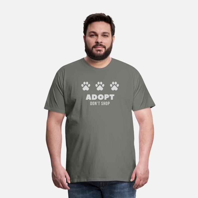 ADOPT DON'T SHOP with paw prints