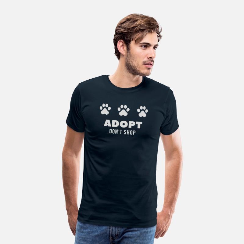 ADOPT DON'T SHOP with paw prints