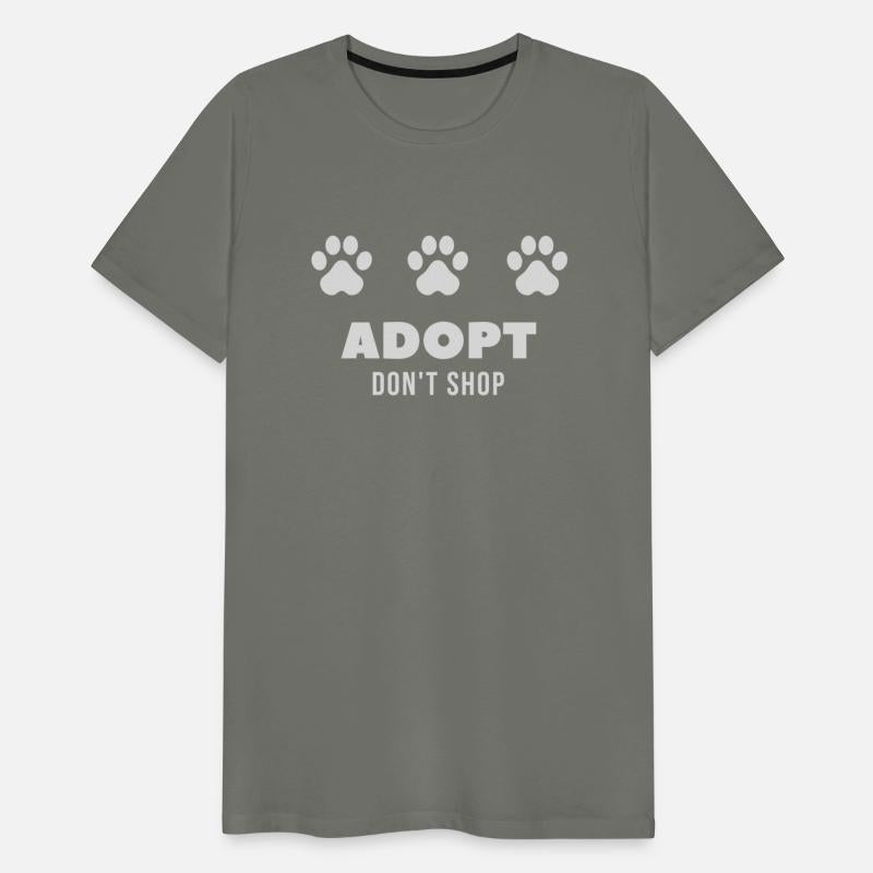 ADOPT DON'T SHOP with paw prints