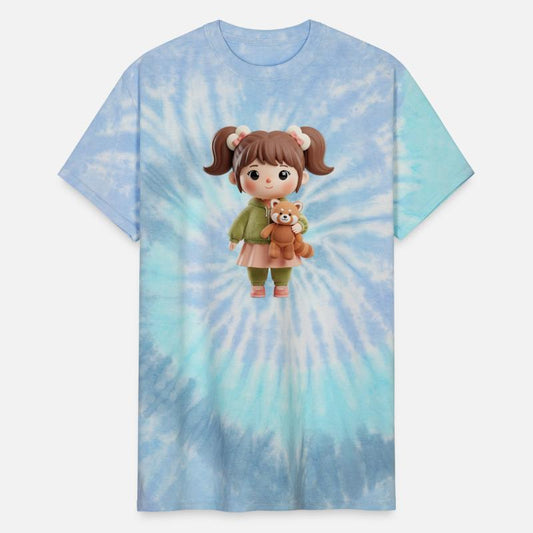 Adorable Girl with Teddy Bear Plush