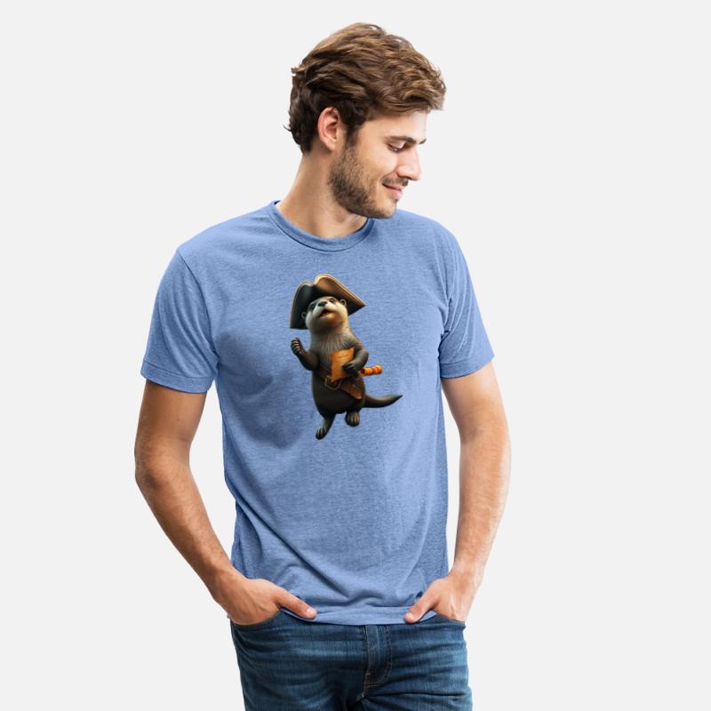 Adventurous Otter Pirate Illustration