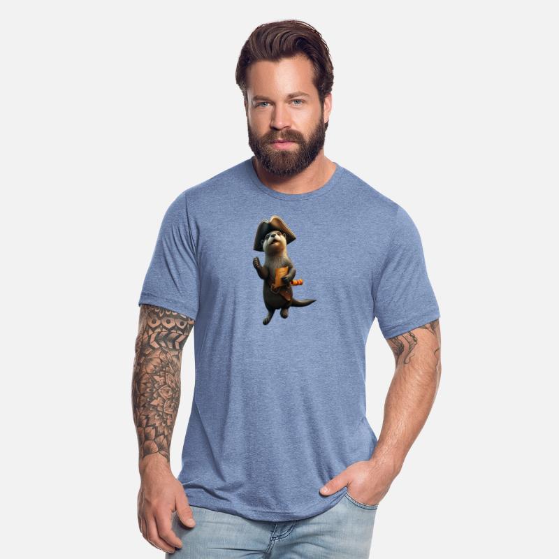 Adventurous Otter Pirate Illustration