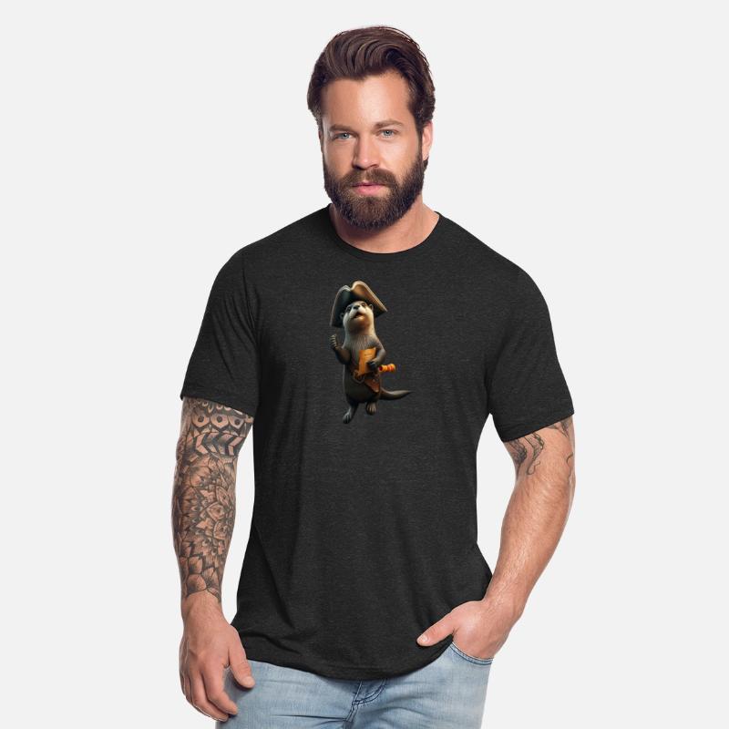 Adventurous Otter Pirate Illustration