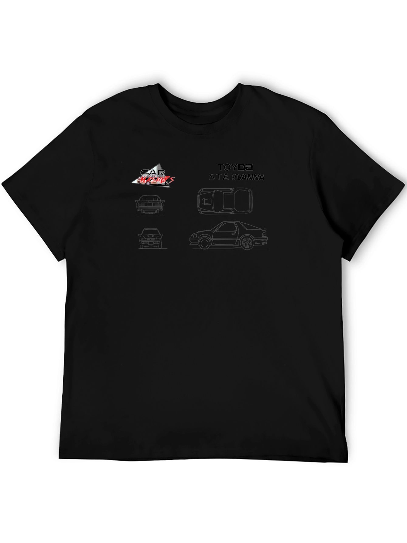 Toyota Starvanna Blueprint Black T-Shirt
