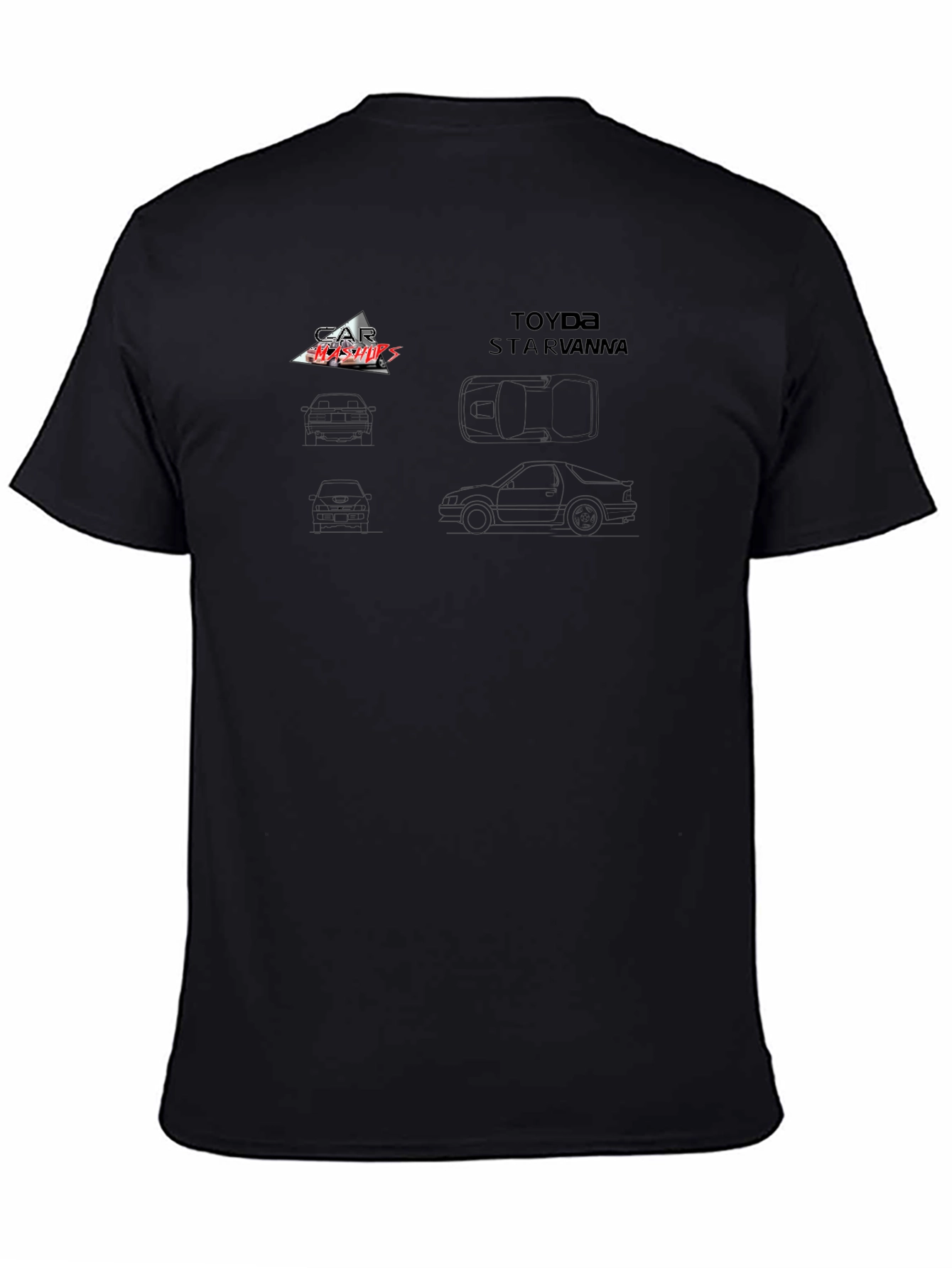 Toyota Starvanna Blueprint Black T-Shirt