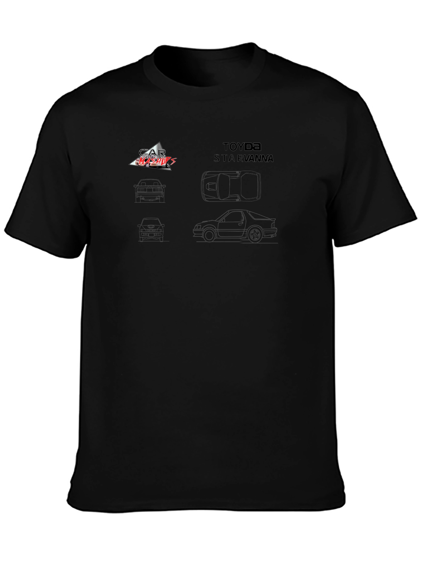 Toyota Starvanna Blueprint Black T-Shirt