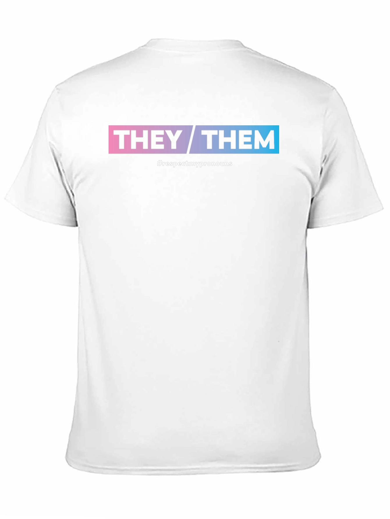 They/Them Respect Pronouns Black T-Shirt