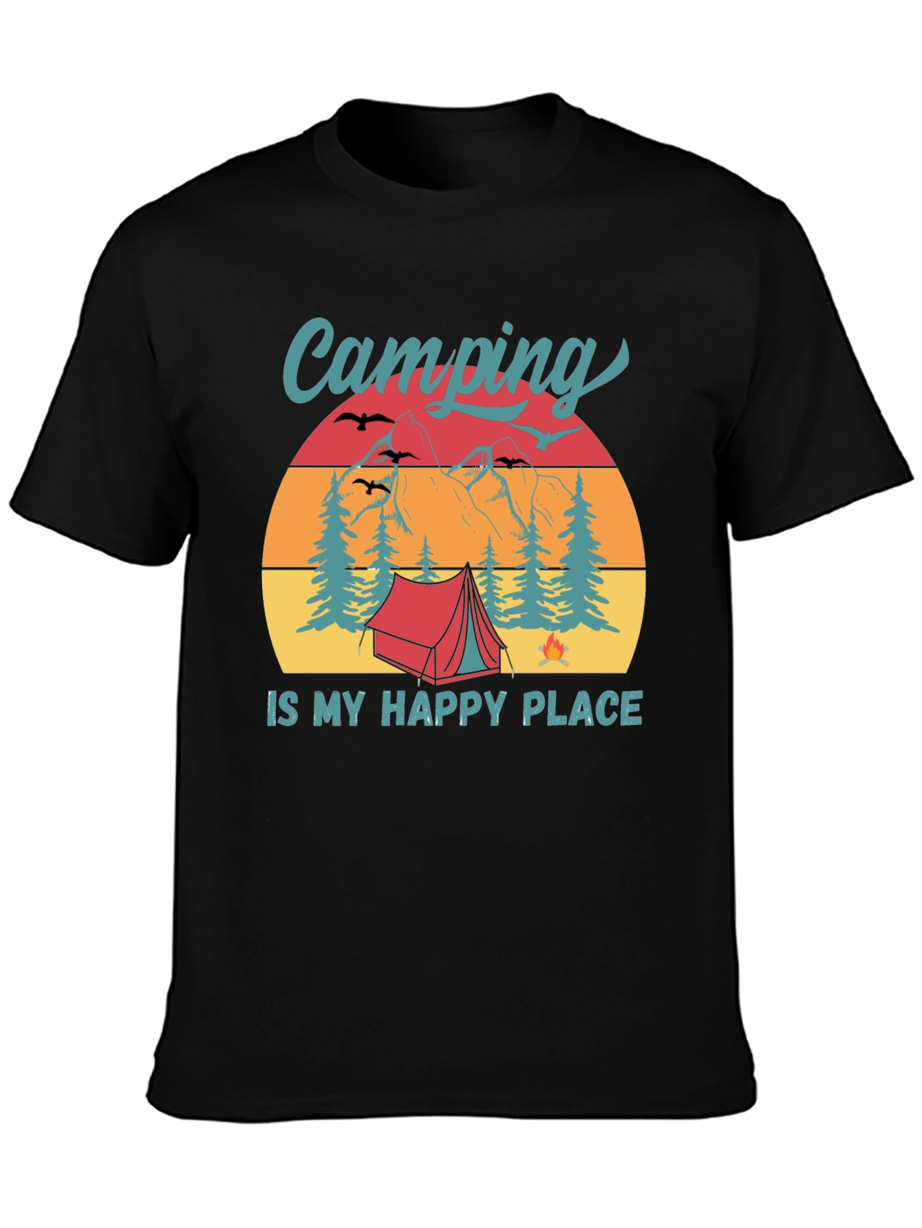 Camping Is My Happy Place Graphic Tee