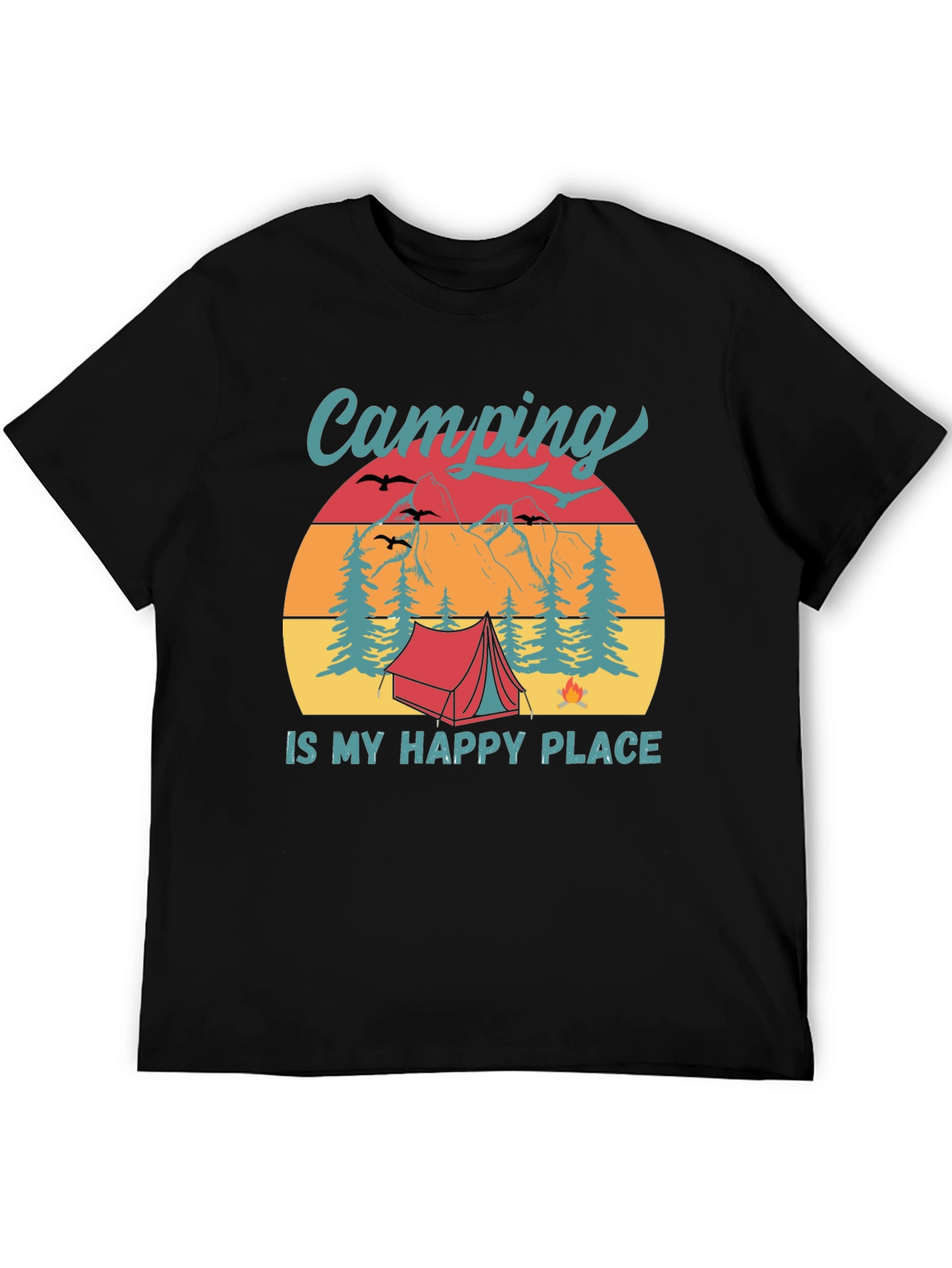 Camping Is My Happy Place Graphic Tee