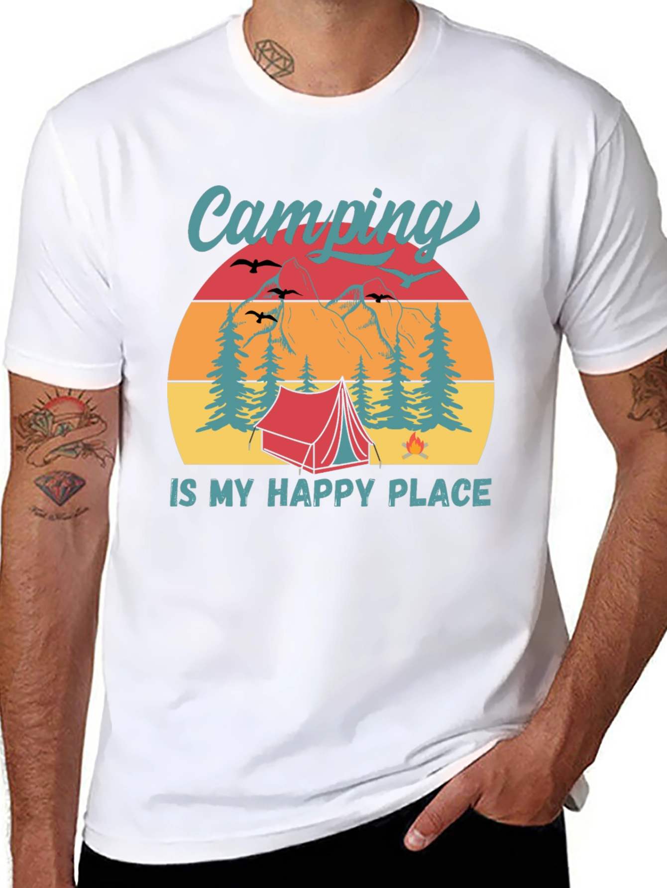 Camping Is My Happy Place Graphic Tee