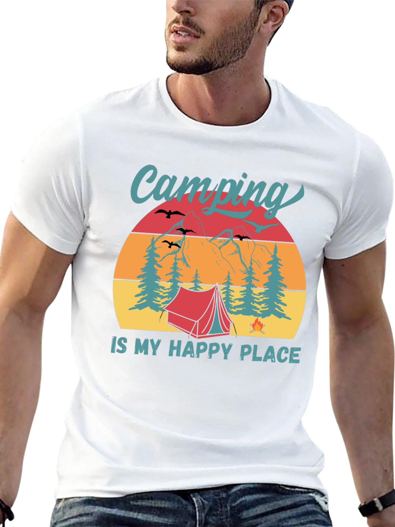 Camping Is My Happy Place Graphic Tee