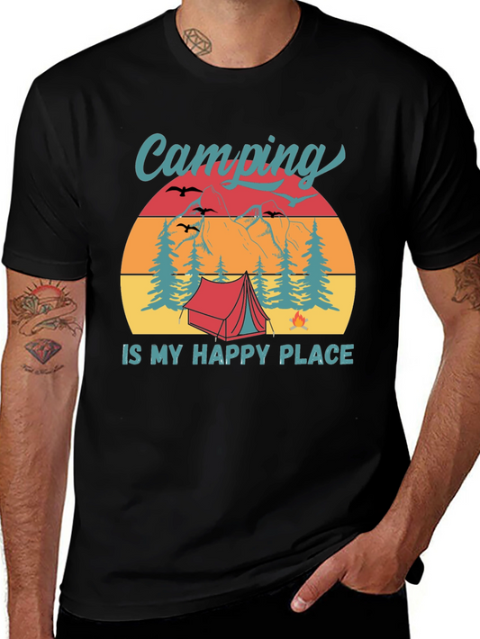 Camping Is My Happy Place Graphic Tee