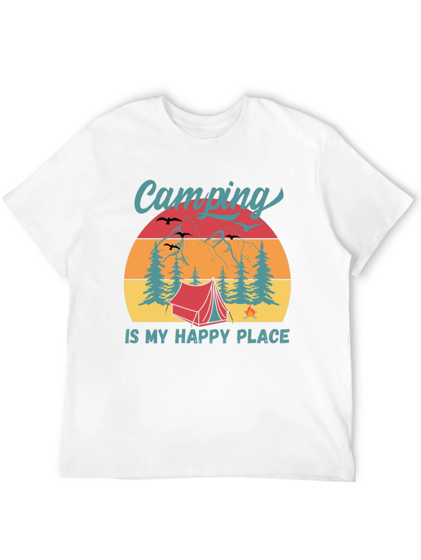 Camping Is My Happy Place Graphic Tee