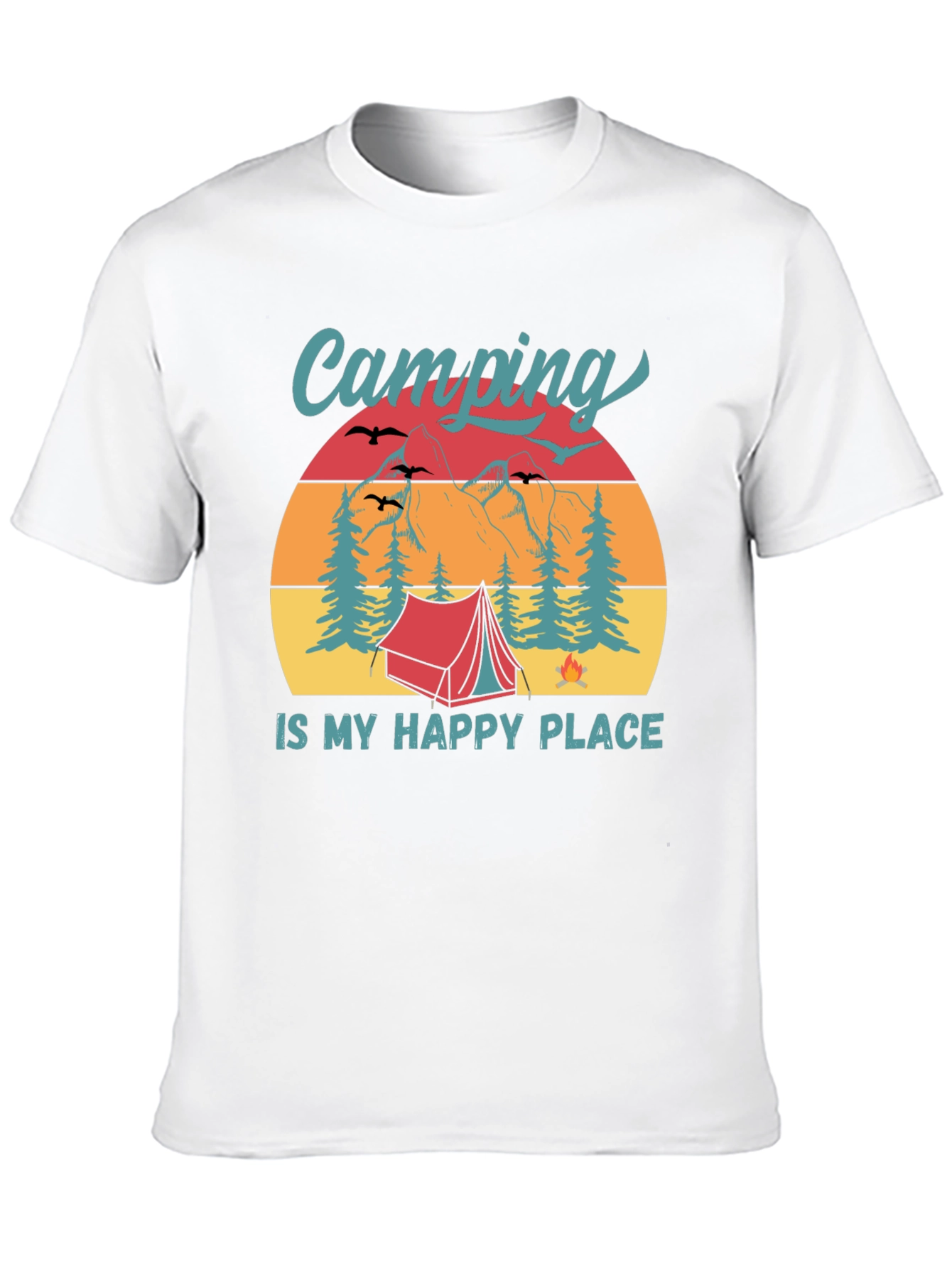 Camping Is My Happy Place Graphic Tee