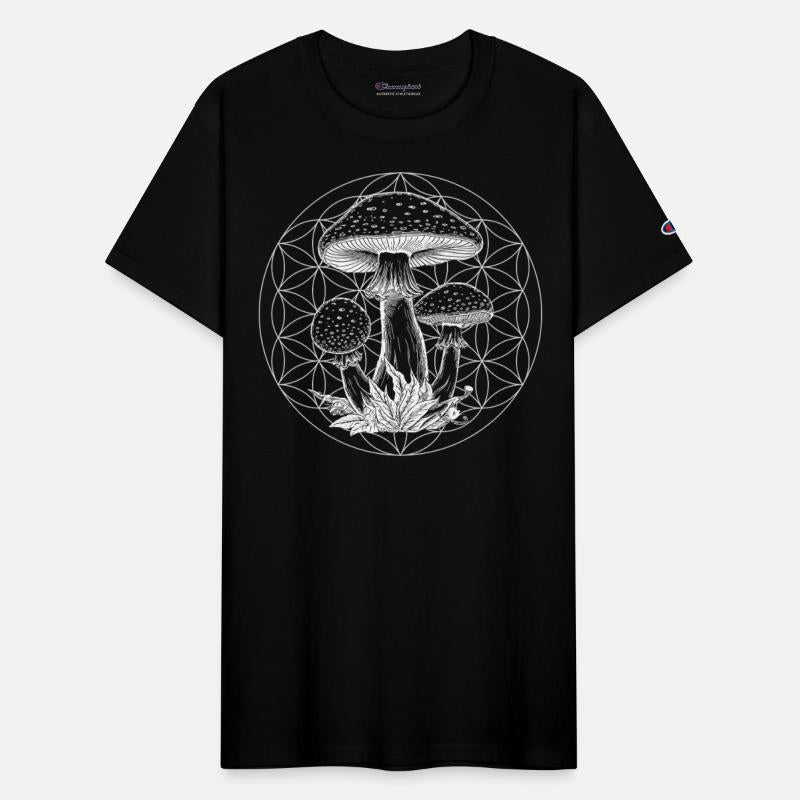 Amanita & Flower of Life | Mystical Nature Art