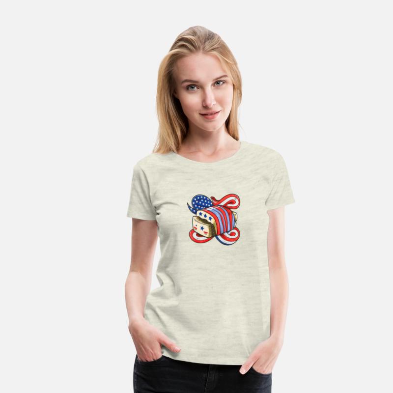 American Flag 4th of July Cute Tofu Bread Gift