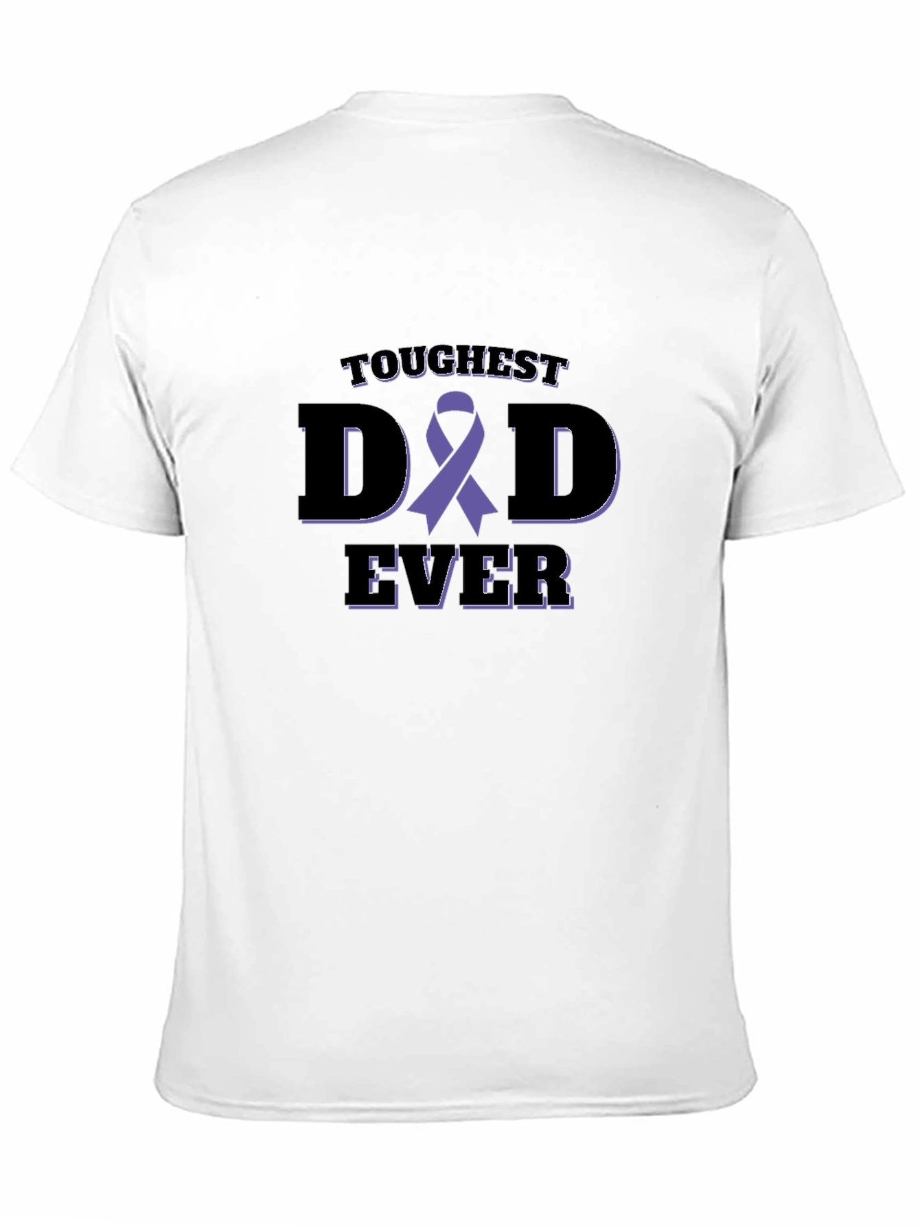 Toughest Dad Ever Awareness Ribbon Black T-Shirt