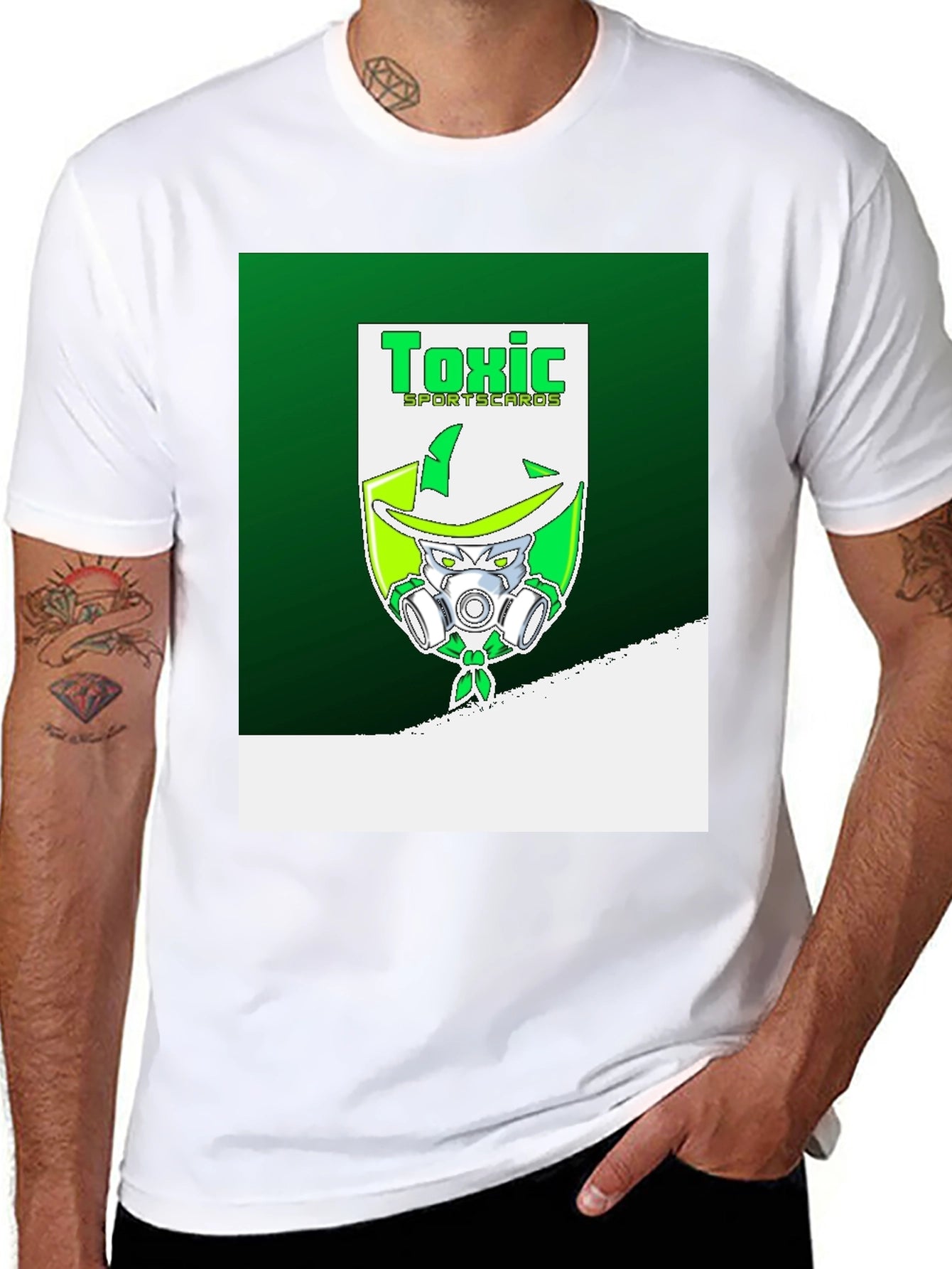 Toxic Sportscards T-Shirt: Green Graphic Tee