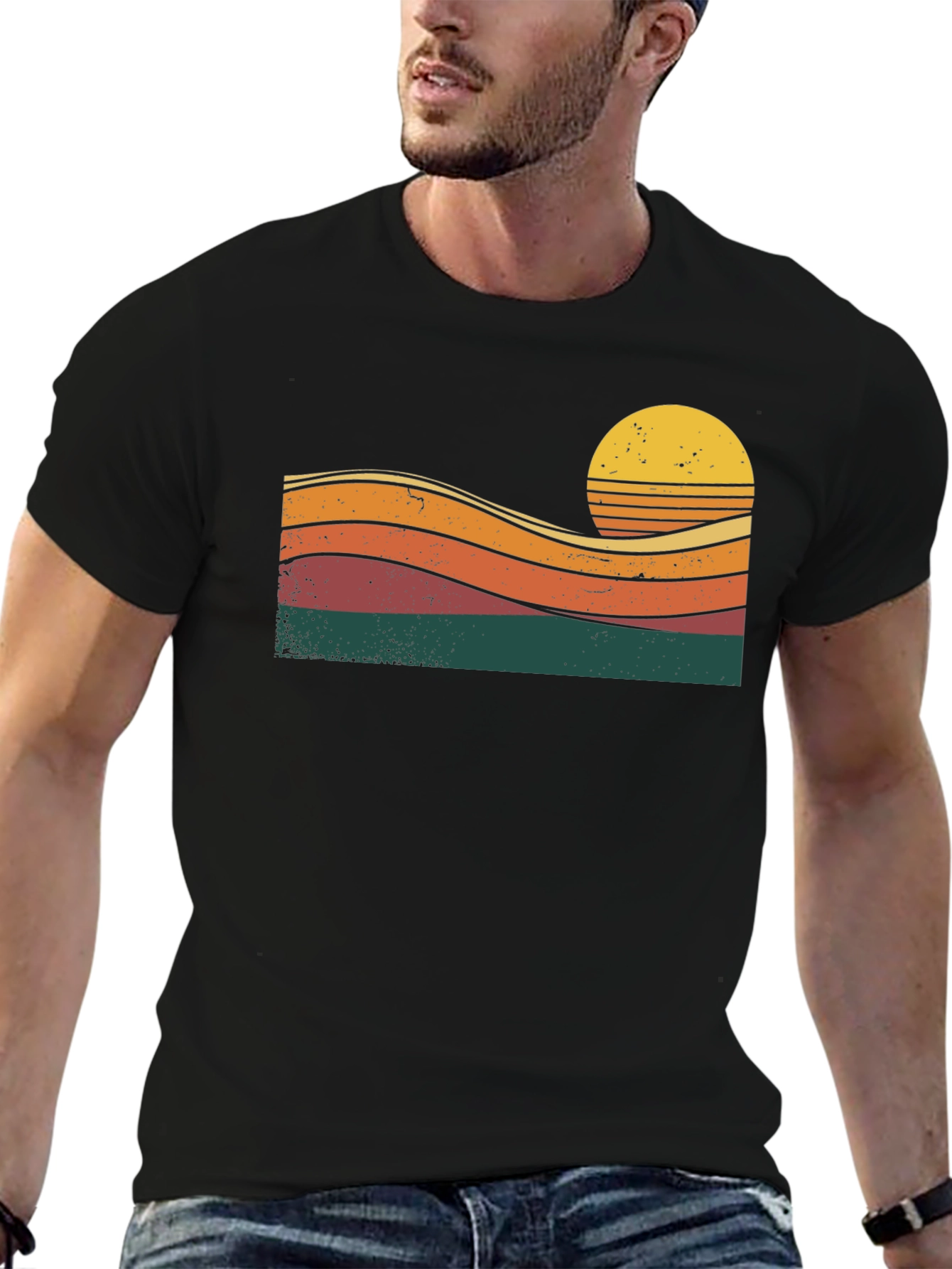 Retro Sunset Graphic T-Shirt