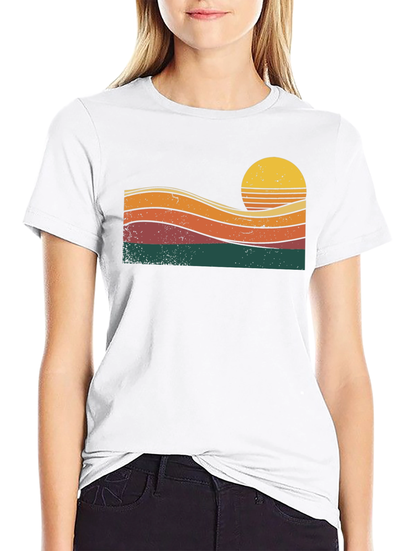 Retro Sunset Graphic T-Shirt