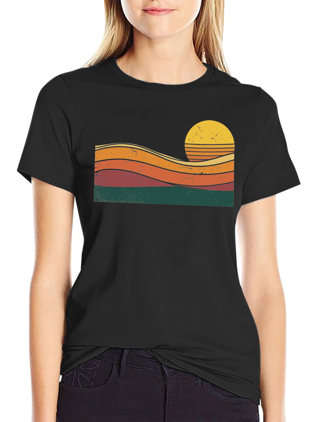 Retro Sunset Graphic T-Shirt