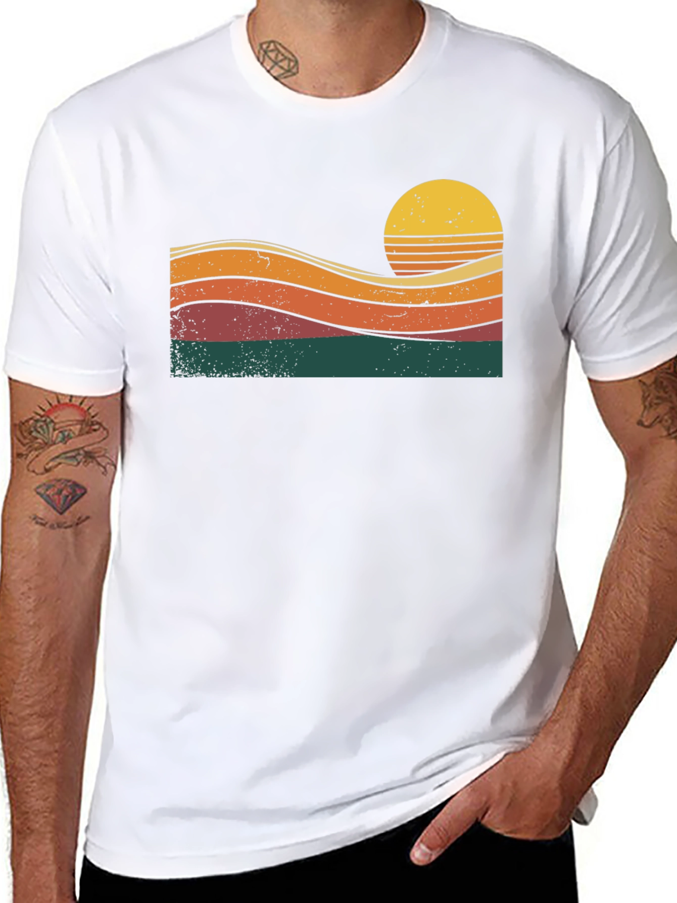 Retro Sunset Graphic T-Shirt