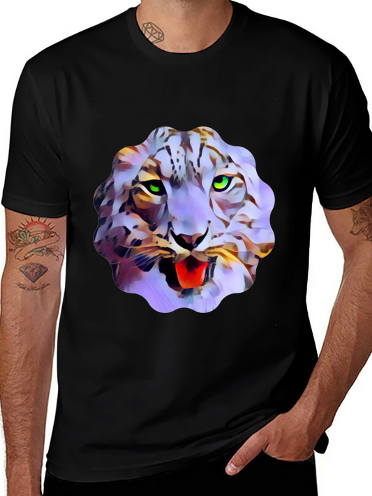 Abstract Snow Leopard Graphic Tee