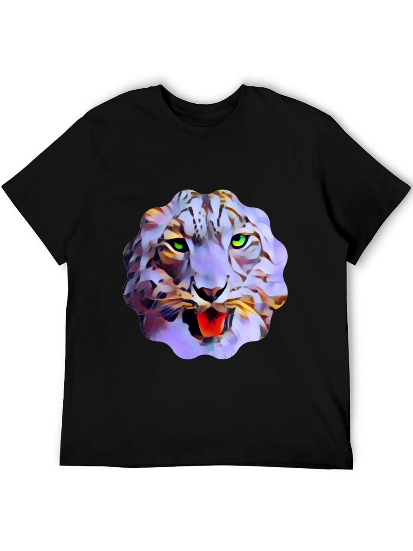 Abstract Snow Leopard Graphic Tee