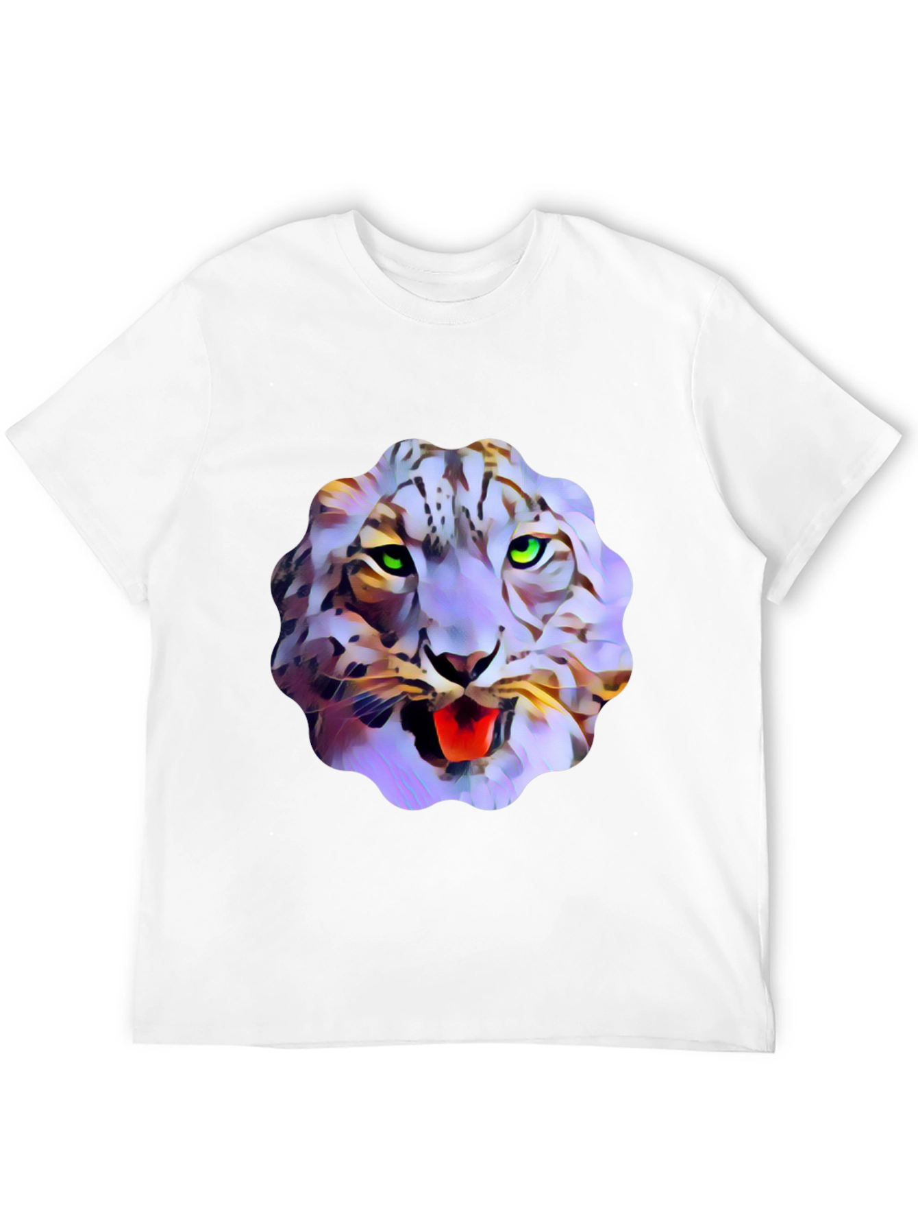 Abstract Snow Leopard Graphic Tee