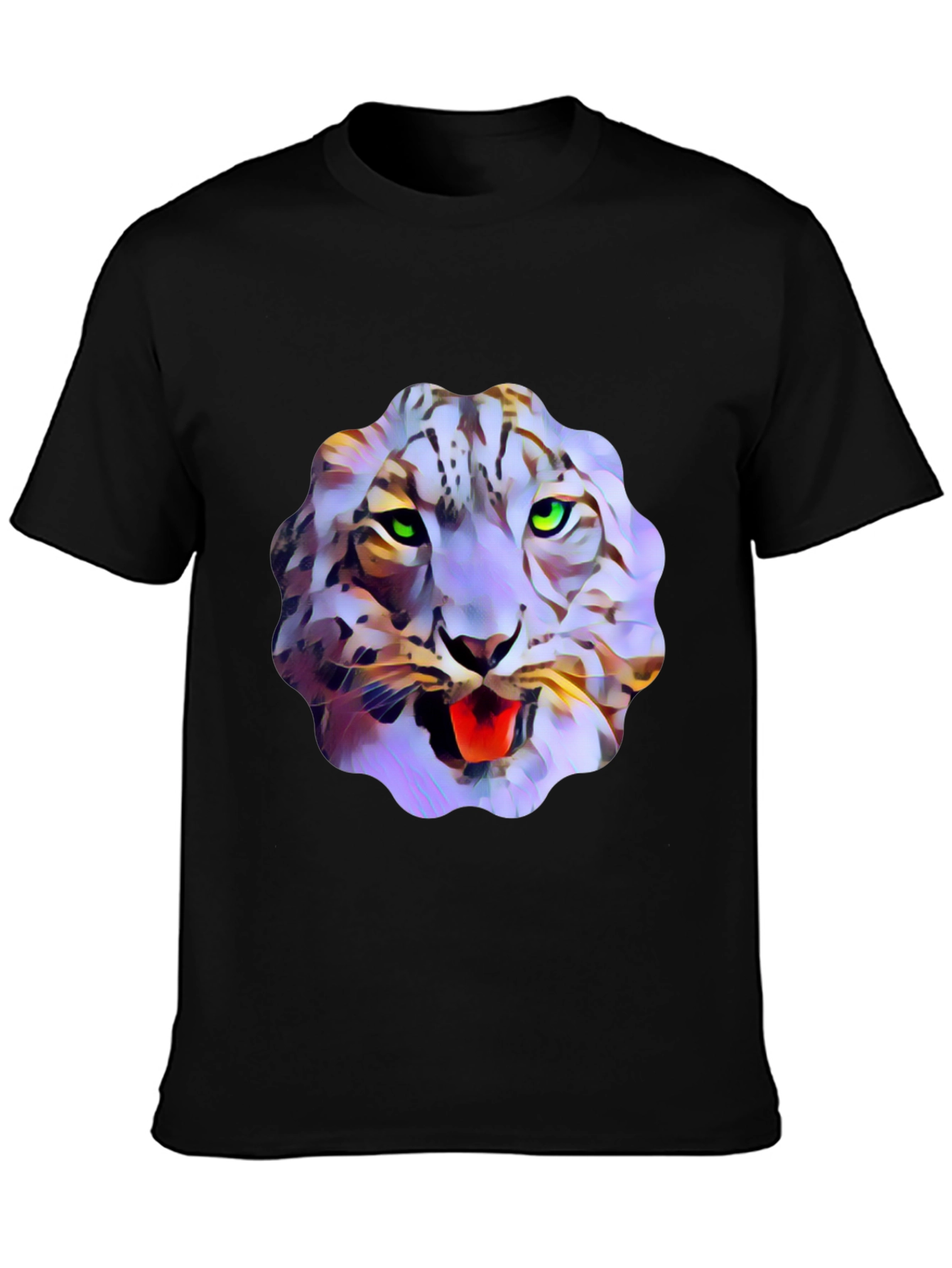 Abstract Snow Leopard Graphic Tee