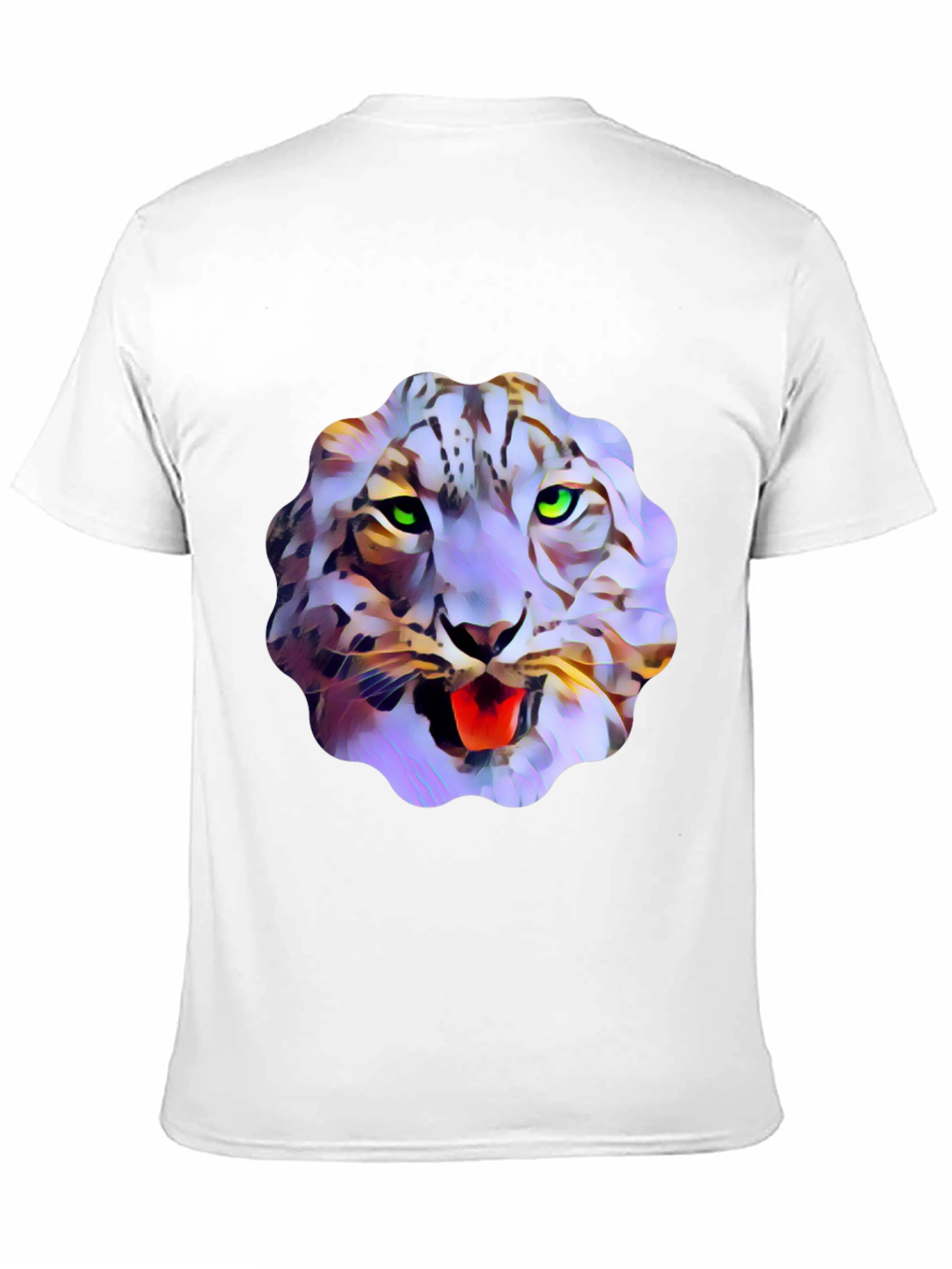 Abstract Snow Leopard Graphic Tee