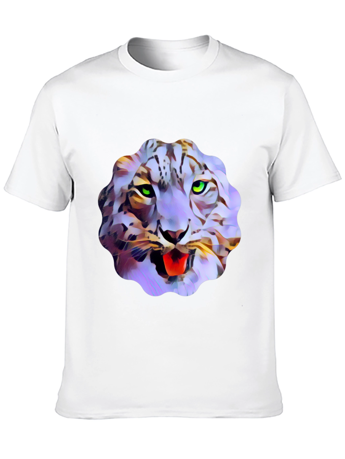Abstract Snow Leopard Graphic Tee