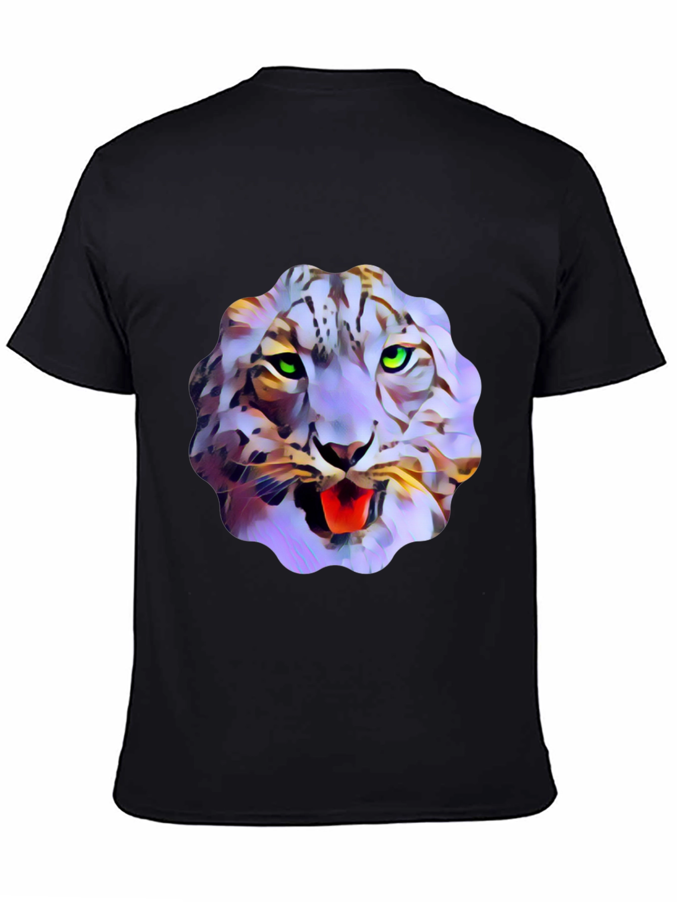 Abstract Snow Leopard Graphic Tee