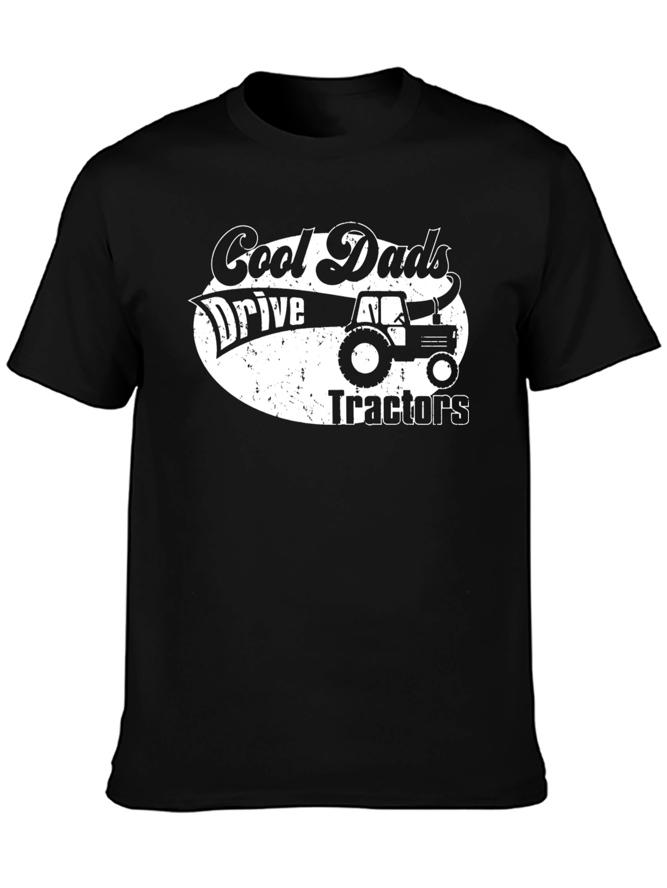 Cool Dads Tractor Graphic T-Shirt - Black