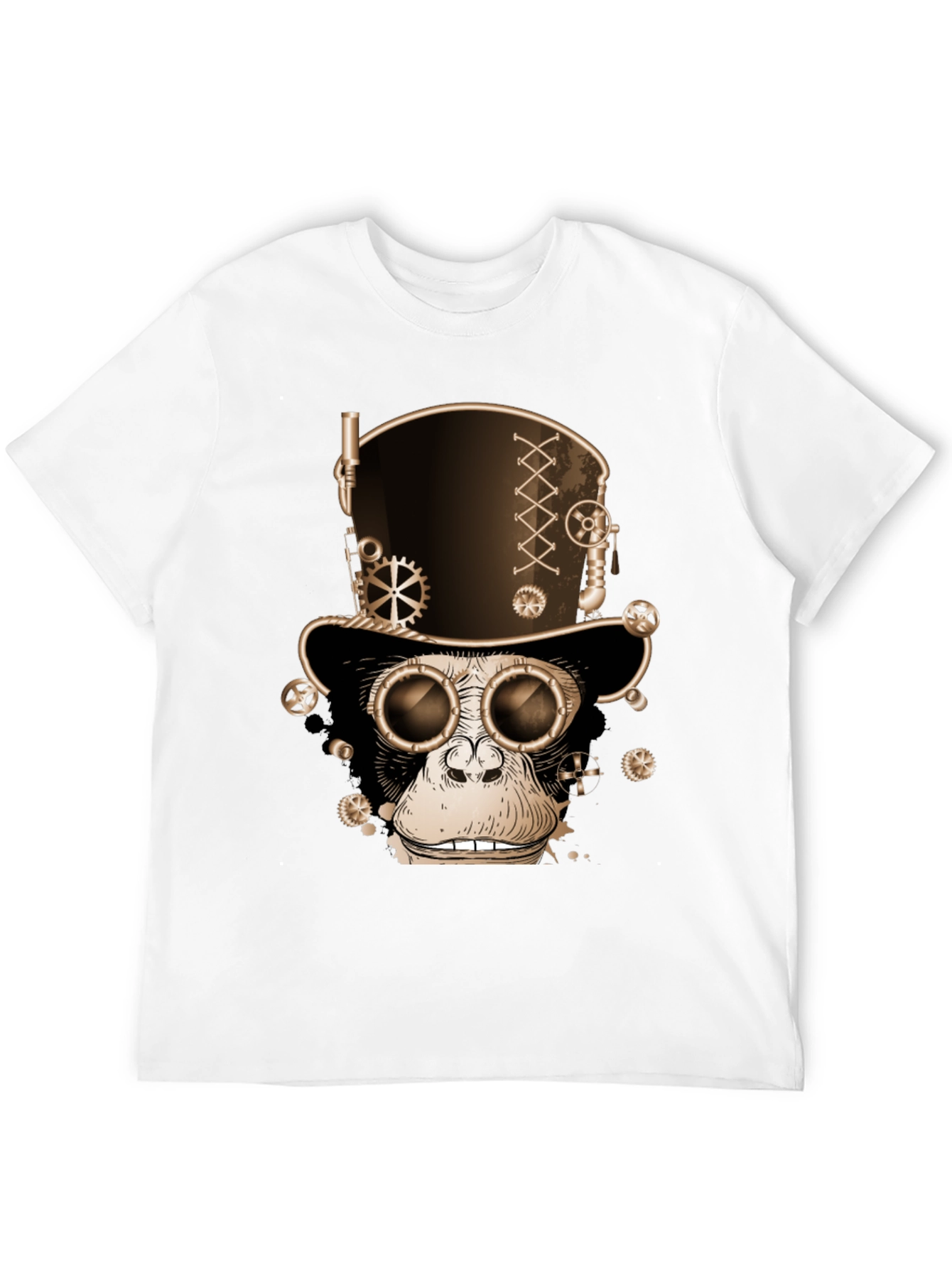Steampunk Monkey T-Shirt - Gears & Goggles Graphic Tee
