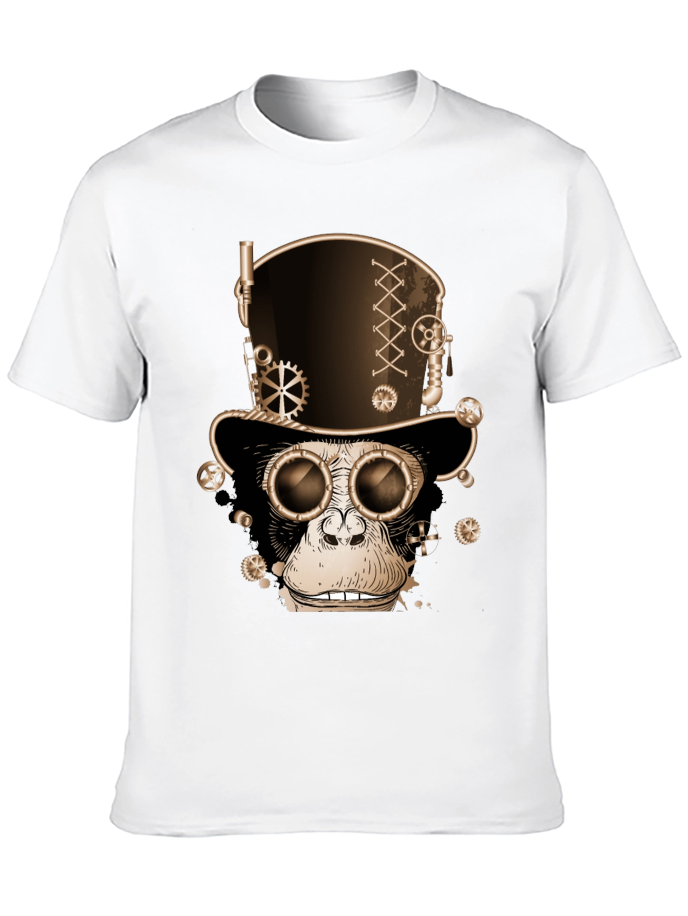 Steampunk Monkey T-Shirt - Gears & Goggles Graphic Tee