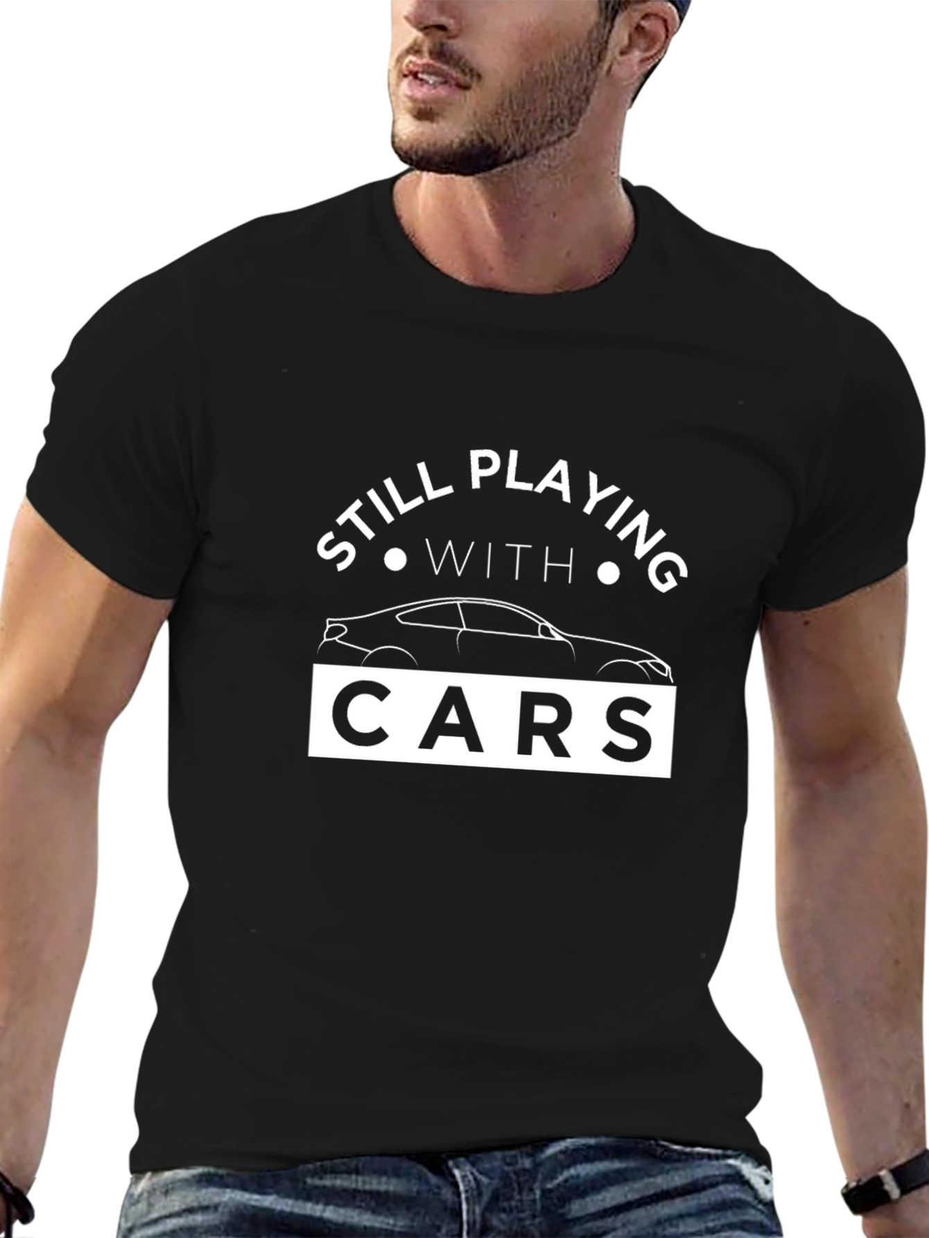 Still Playing with Cars T-Shirt - Black Graphic Tee