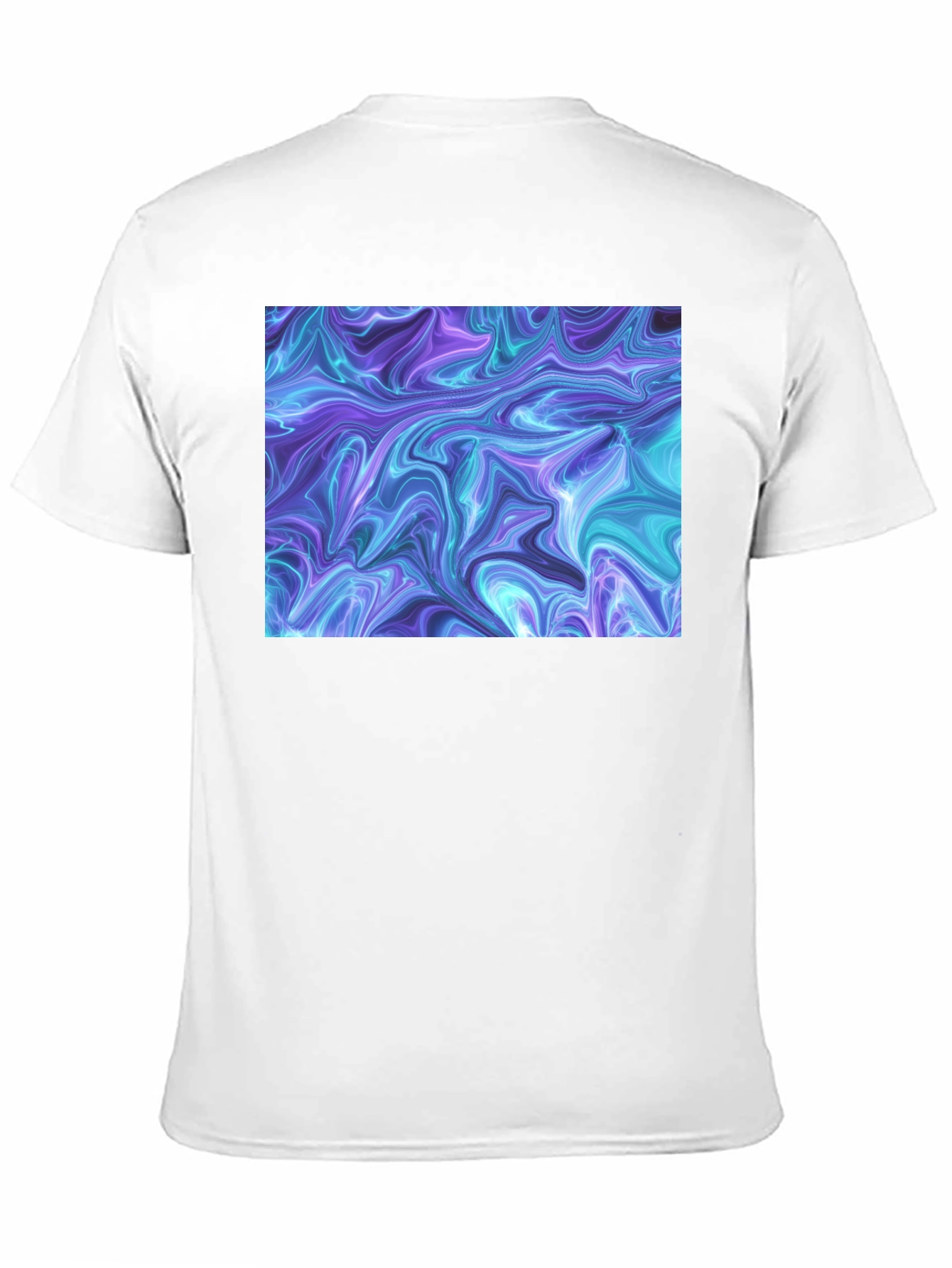 Abstract Swirl Graphic Black T-Shirt
