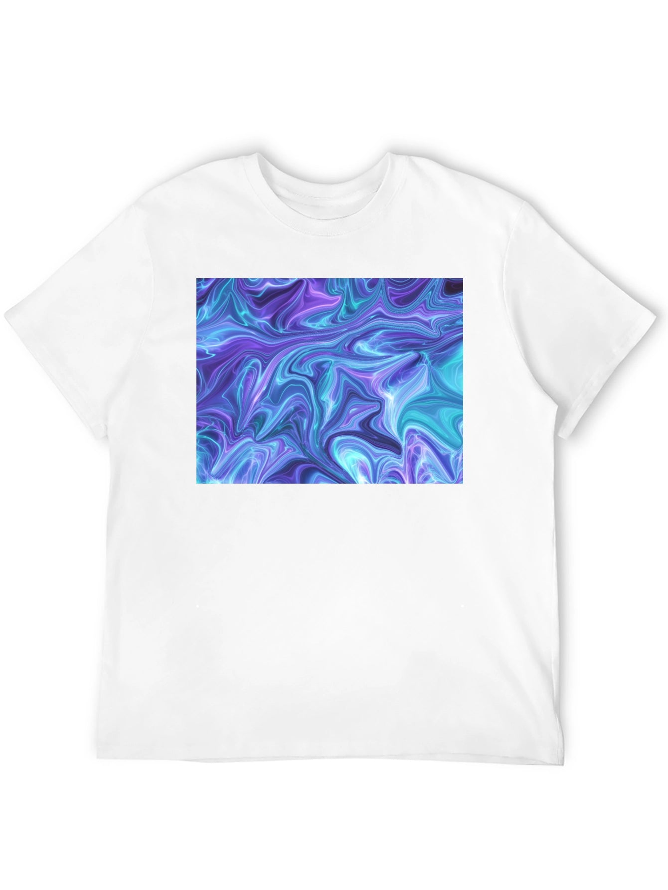 Abstract Swirl Graphic Black T-Shirt