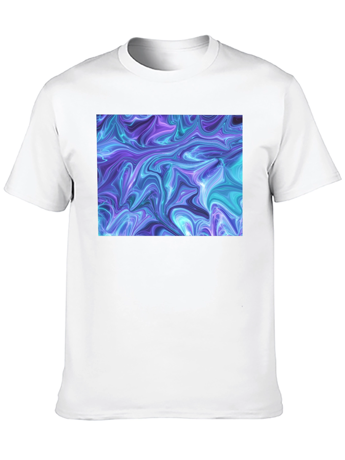 Abstract Swirl Graphic Black T-Shirt