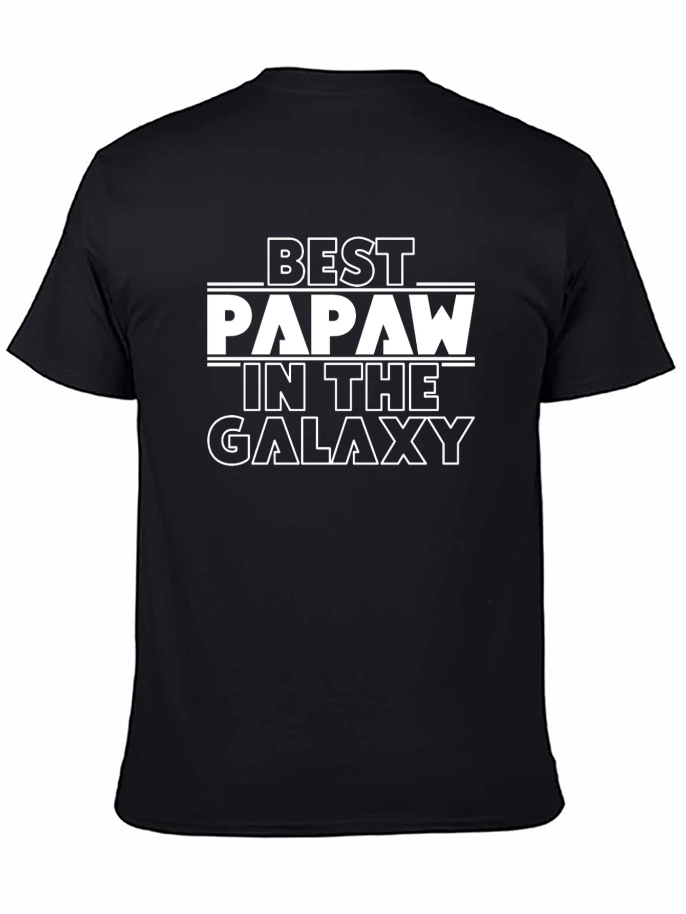 Best Papaw in the Galaxy Black T-Shirt