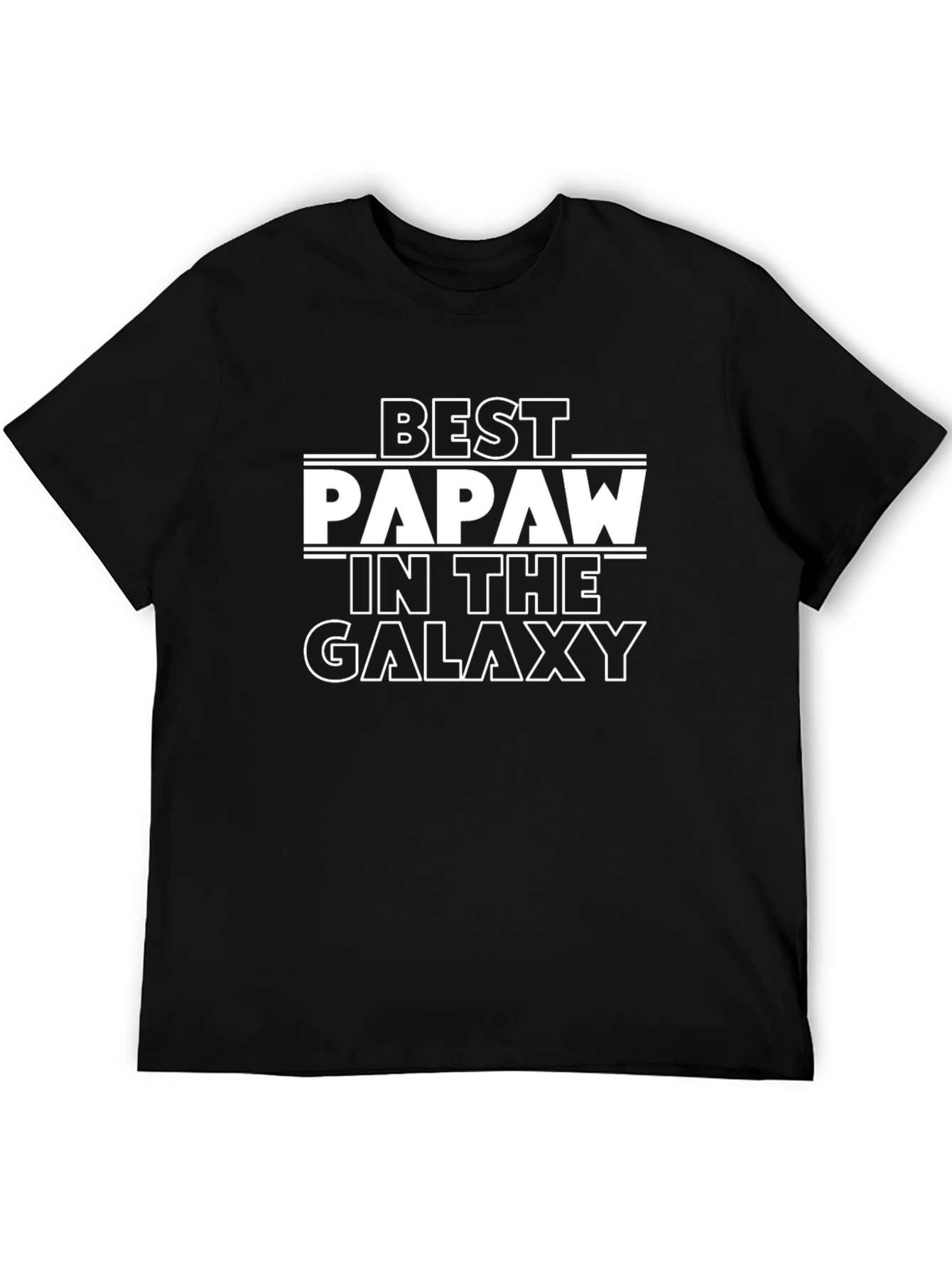 Best Papaw in the Galaxy Black T-Shirt