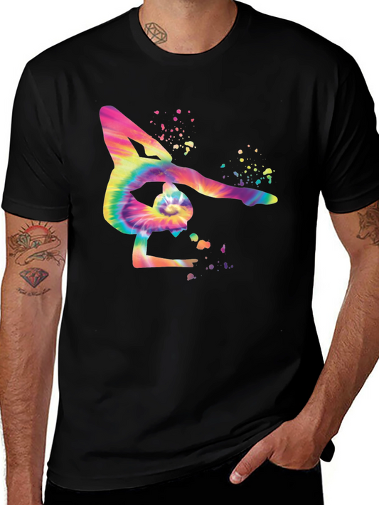 Tie Dye Gymnast Silhouette T-Shirt