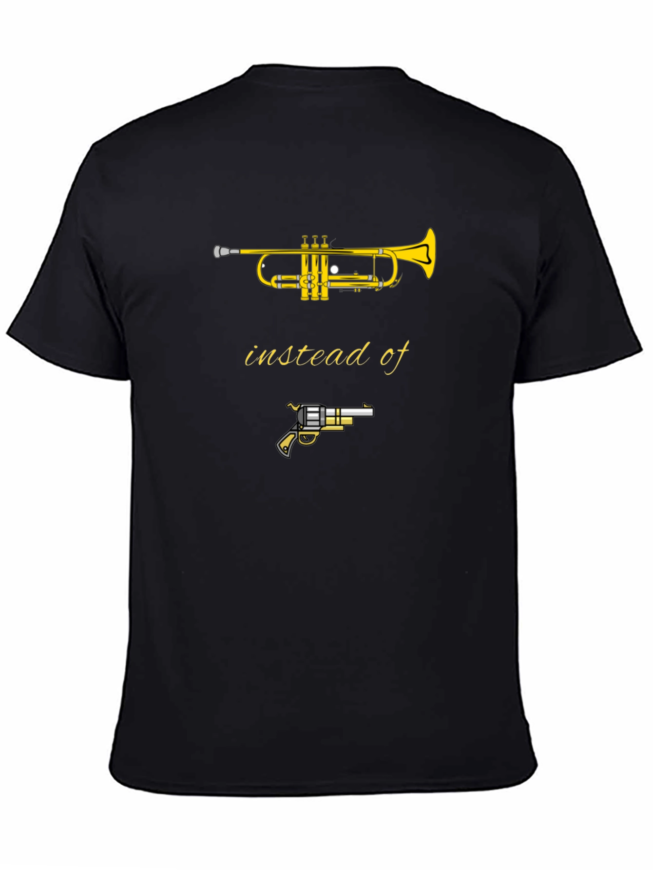 Trumpet Instead Of Gun Graphic Tee