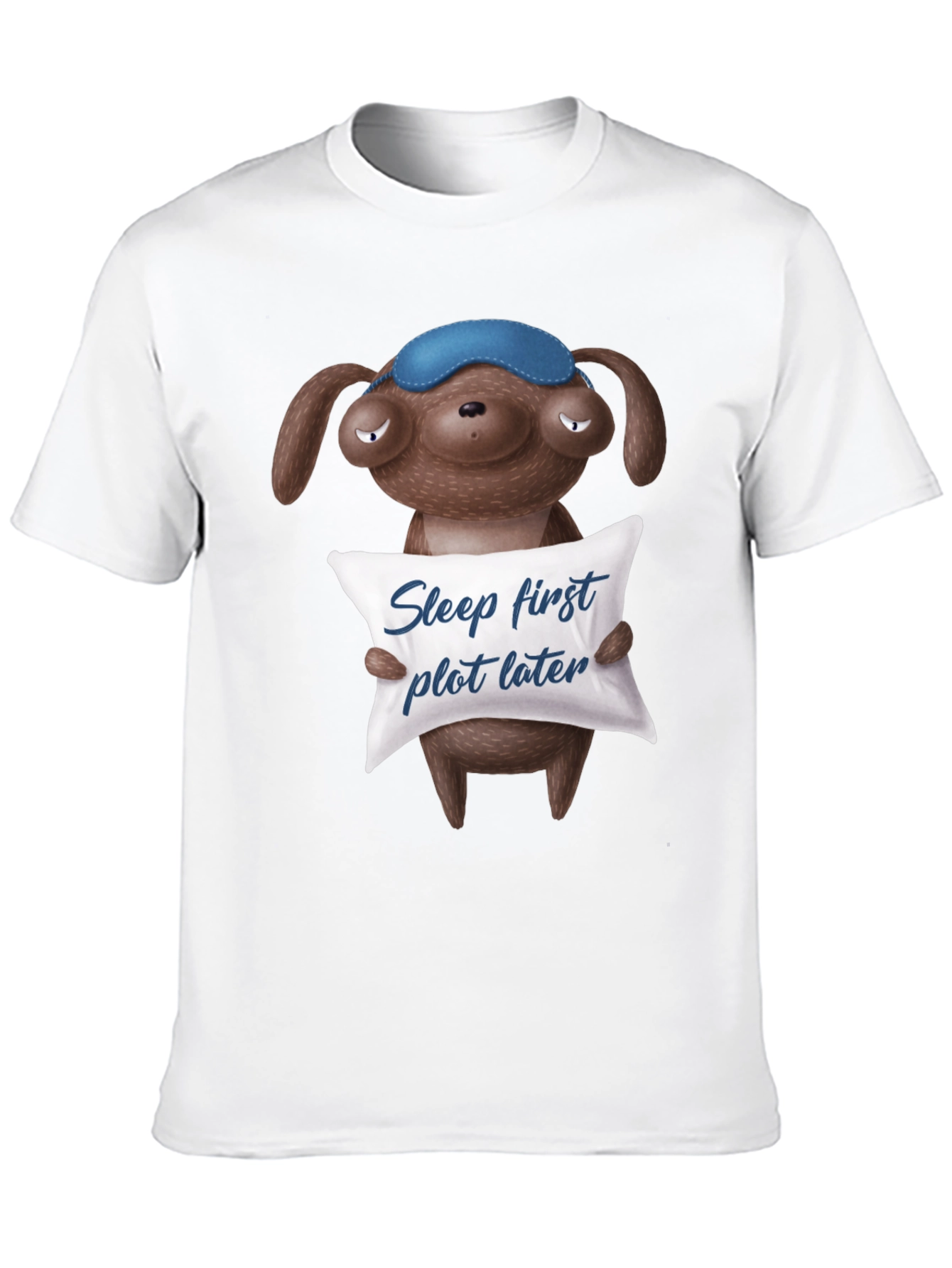 Sleepy Dog Graphic Tee - Sleep First Plot Later