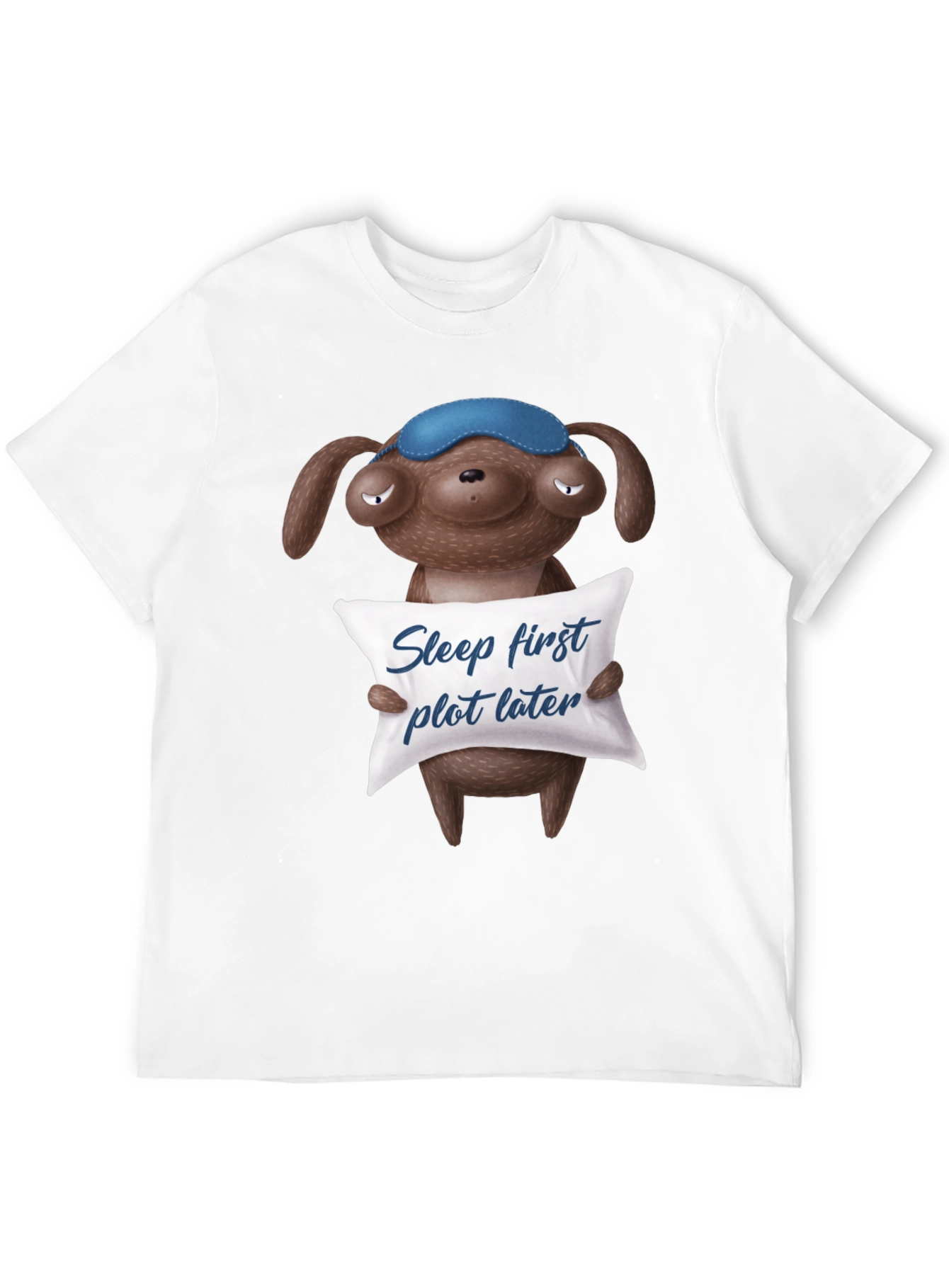 Sleepy Dog Graphic Tee - Sleep First Plot Later